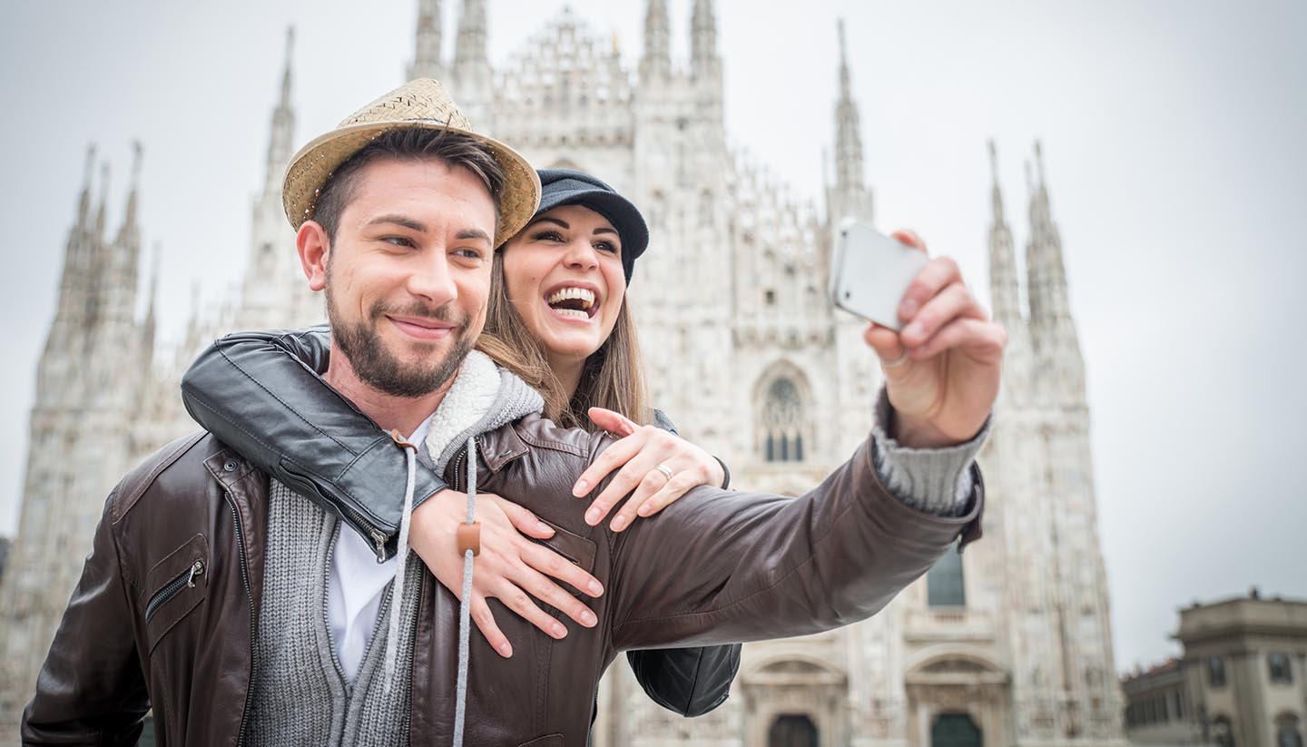 Italy - Tourists at Duomo Sathedral, Milan