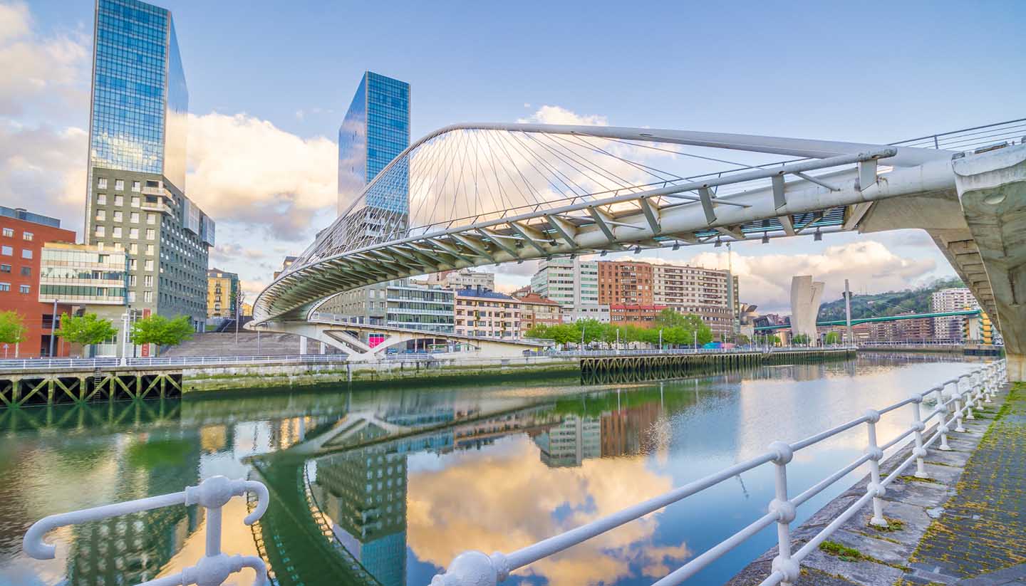 Spain - Pedro Arrupe Footbridge, Bilbao, Spain