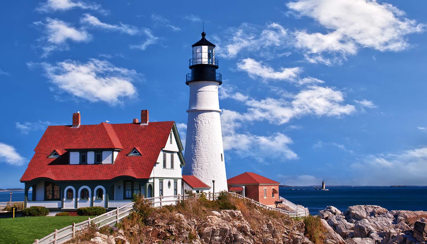 Maine - Portland Head Lighthouse at Cape Elizabeth, Maine (USA)